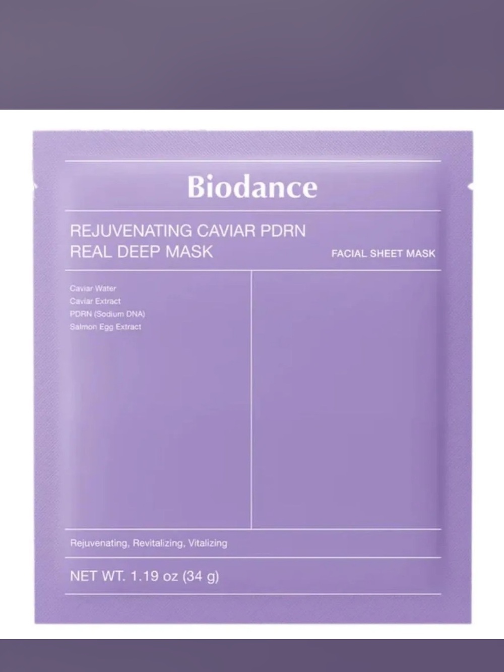 Biodance - Rejuvenating Caviar PDRN Real Deep Sheet Mask